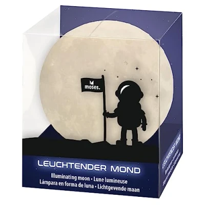 Imagen de moses 30563 Lámpara de noche para niños con función temporizador, luz decorativa, color blanco cálido
