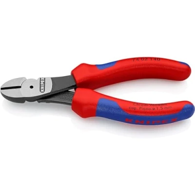 Imagen de Knipex Alicates de corte diagonal fuerza negro atramentado, con fundas multicomponentes 140 mm 74 02