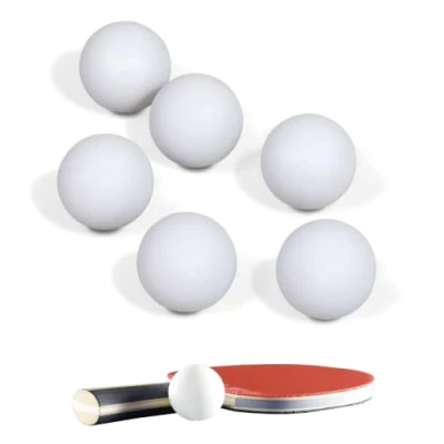 Imagen de Powersell srls juego de 6 pelotas ping pong tamaño estándar 40 mm 2,7 g, para Beer Pong, principiantes, interior o exterior