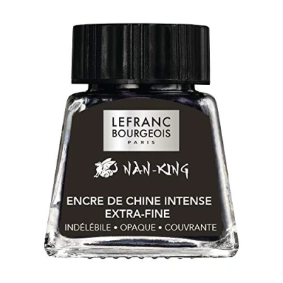 Imagen de Lefranc Bourgeois Tinta de Dibujo, Negro, 14ml