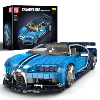 Imagen de Mould King 10111 Tecnología de coches deportivos, 1222 piezas versión estática modelo coche, bloques construcción carreras deportivos como juguetes/coleccionables/objetos
