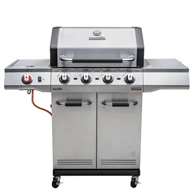 Imagen de Char Broil Advantage PRO S 4: Parrilla a gas de 4 quemadores con quemador Sear cerámica y sartén para grill