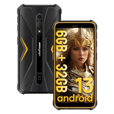 Imagen de Ulefone Armor X12 Movil Resistente, 6GB RAM + 32GB ROM Android 13 Teléfono Impermeable, 13MP Cámara 5.45&quot; Schermo Móvil Libres, 4860mAh Batería, 4G Dual SIM/NFC/GPS/IP69K Naranja