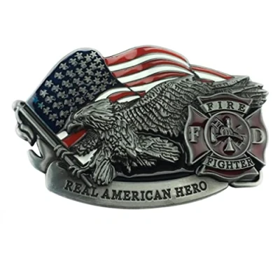 Imagen de DT Hebilla de cinturón para hombre, diseño vintage águila occidental, regalo hombres y mujeres, cumpleaños, Navidad, día del padre, aniversario, 6, Large