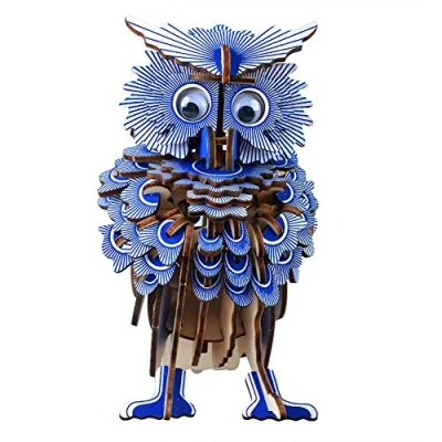 Imagen de Zerodis Rompecabezas de Madera en 3D, DIY Building Owl Puzzle Blocks Kit Científico Invención Modelo Ciencia Decoración para el hogar Juguete Educativo niños