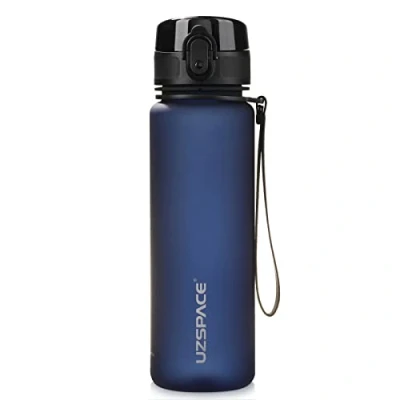 Imagen de UZSPACE Botella Agua Deportiva 500ml/800ml/1 litro/1,5 litros, Tritan Botellas de para niños Colegio,Gimnasio, Evitar Fugas Agua, sin BPA