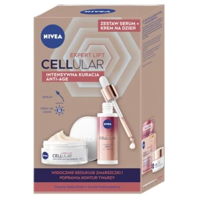 Imagen de NIVEA Pack de 2 crema día CELLULAR EXPERT LIFT y sérum (1 x 50 ml, 1 30 ml)