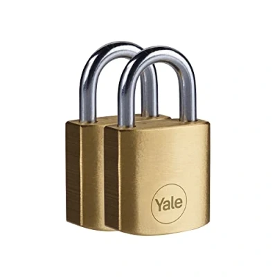 Imagen de Yale Y110B/25/113/2 Candado de Seguridad Latón Latonado 25 mm Arco Corto Y110B (Pack 2)