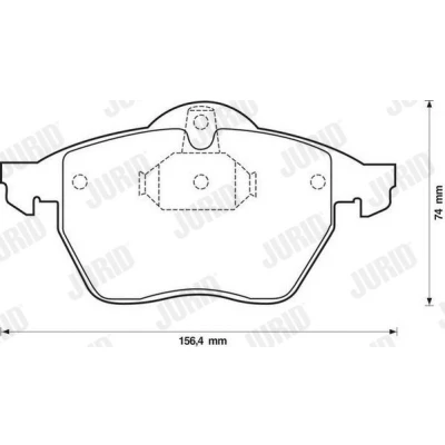 Imagen de JURID 571920J Juego de pastillas freno preparado para indicador desgaste sin accesorios OPEL: Astra G CC, Vectra B Berlina, Calibra A