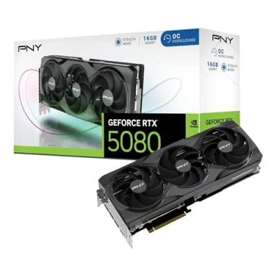 Imagen de PNY Tarjeta Gráfica GeForce RTX™ 5080 16GB OC Triple Fan DLSS 4