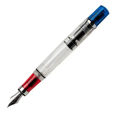 Imagen de TWSBI Pluma estilográfica Diamond 580 RBT. Color transparente, azul y rojo, M7446070 EF