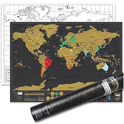 Imagen de Luckies of London LUKSDT Mapa Deluxe para rascar, 29.7 x 42 cm