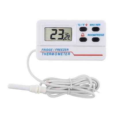 Imagen de Termómetro digital para nevera, con alarma de advertencia, temperatura máxima y mínima sonda 1,2 m