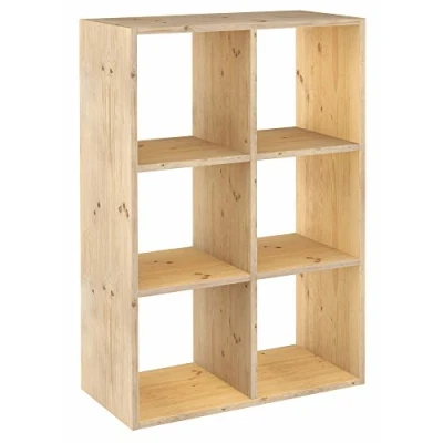 Imagen de Astigarraga Kit Line Estantería Modular 6 Cubos Dinamic, Madera Maciza Pino 105,4x70,8x33 cm