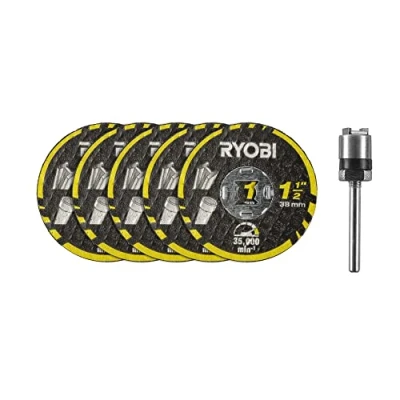 Imagen de RYOBI Juego de 6 discos corte y 1 portabrocas Twist Lock RAR301