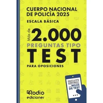Imagen de Cuerpo Nacional de Policía 2024. Escala básica. Más 2.000 preguntas tipo test para oposiciones