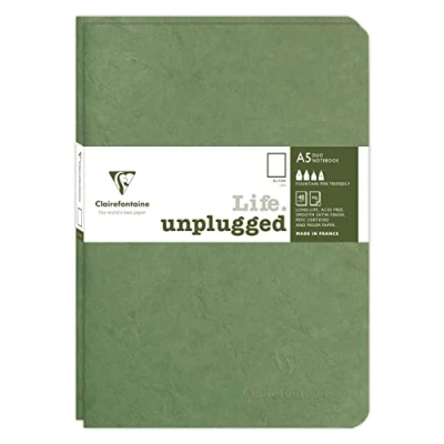 Imagen de Clairefontaine 733183C Age Bag DUO set de 2 cahiers piqués 14,8x21cm 96p uni vert