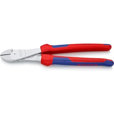 Imagen de Knipex Alicates de corte diagonal fuerza cromado, con fundas multicomponentes 250 mm 74 05
