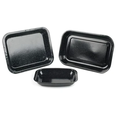 Imagen de Russell Hobbs CW20701AR Juego De Bandejas Horno Con 3 Piezas, 38/36/26 cm,De Esmalte Vítreo,Fáciles Limpiar, Aptas Para Hasta 230 C, Acero Al Carbono