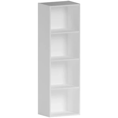 Imagen de Vida Designs Estantería Oxford de 4 Niveles, Madera, Color Blanco, para Oficina, Sala Estar