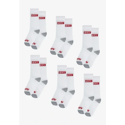 Imagen de Levi&#039;s HIGH CUT 6 PACK Unisex Calcetines para niños, Talla: 23.5 27, White