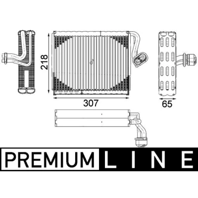 Imagen de MAHLE ORIGINAL AE 122 000P Evaporador sin válvula de expansión