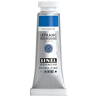 Imagen de Lefranc Bourgeois Linel Gouache Tubo extrafino (14 ml), color azul