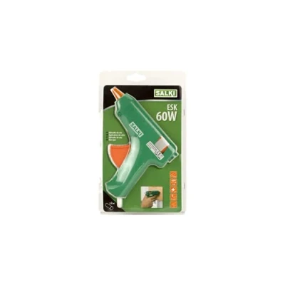 Imagen de SALKI Pistola de Encolar Aplicador Silicona Caliente con Soporte. Compatible Barras Cola Termofusible 11,5mm Diámetro, Potencia 60W, 240V