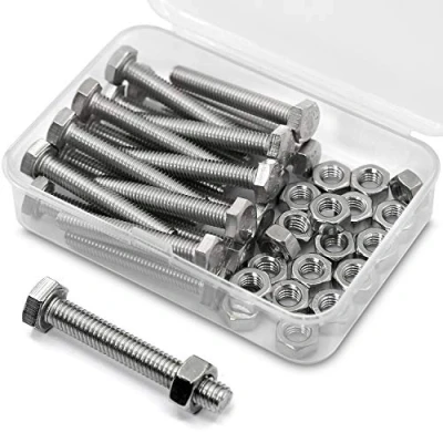 Imagen de M6 * 50mm 20 piezas 304 Tornillos Hexagonales de Acero Inoxidable, y Tuercas, Máquina