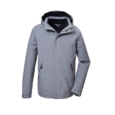 Imagen de killtec Hombre Chaqueta funcional/chaqueta de exterior con capucha cremallera KOW 4 MN JCKT, graumelange, S, 41843 000