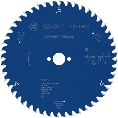Imagen de Bosch Professional 2608644045 Disco de sierra circular CSB Expert madera: 190x20x48D