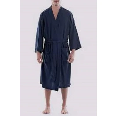 Imagen de Amazon Essentials Albornoz Ligero (disponible en talla grandes y largos especiales) Hombre, Azul Marino, XL XXL