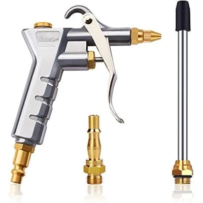 Imagen de Noosverl pistola aire Comprimido, 1/4&quot; BSP y Conexión rápida alemana británica de soplador plumero,Pistola soplado Boquilla Limpiador limpieza industrial