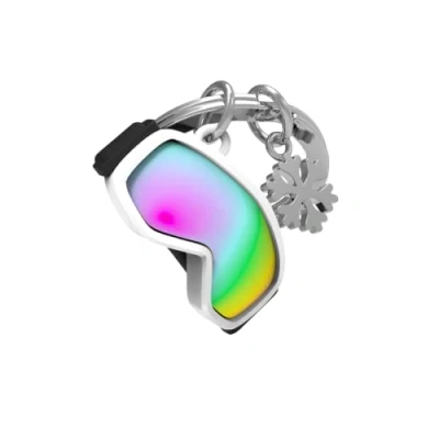 Imagen de O meta[l]morphose METALMORPHOSE MTM925 05 Llavero de pato amarillo y su bebé plateado, multicolor, talla única, Máscara esquí