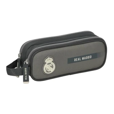 Imagen de Safta Real Madrid 3ª EQUIPACIÓN 24/25 Portatodo Doble Niño, Estuche Infantil, Ideal para Niños en Edad Escolar, Cómodo y Versátil, Calidad Resistencia, 21x6x8 cm