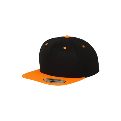 Imagen de Flexfit Classic Snapback 2TONE Gorra, Talla: One Size, Black/orange