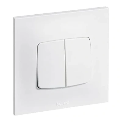 Imagen de Legrand Neptune interruptor doble o (10 A), color blanco