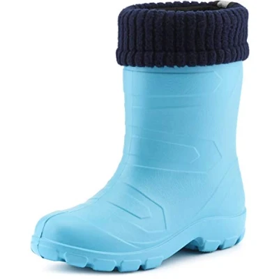 Imagen de Ladeheid Botas de agua para niños, Talla: 35, Turquoisec/navy Zapatos