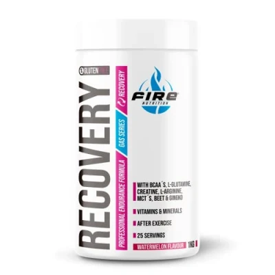 Imagen de Fire Nutrition Gas Series Recovery 1 KG Sandia Recuperador Muscular con Proteina Whey, Carbohidratos, Bcaa&#039;s, Glutamina, Creatina, Arginina, Vitaminas y Minerales, Sin Gluten Free