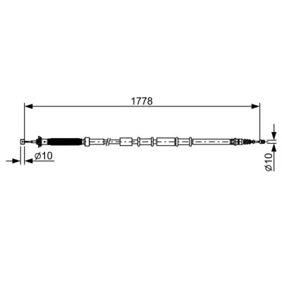 Imagen de BOSCH 1 987 482 509 Cable de Freno Mano 1778