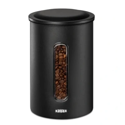 Imagen de Xavax Bote para Almacenar Café de Acero Inoxidable (Bote Café, Gran Capacidad, Más 1KG Apto Cualquier Alimento) Color Negro Mate