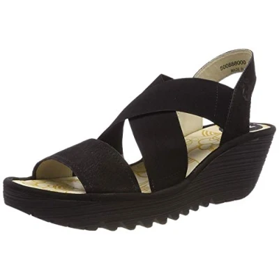 Imagen de Fly London Yaji888Fly, Sandalias De Punta Descubierta Mujer, Black 000, 35 EU