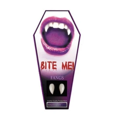 Imagen de InnoVision colmillos de dientes vampiro para Halloween, ajuste personalizado, reutilizable, ideal disfraz adulto, cosplay, falsos Drácula,