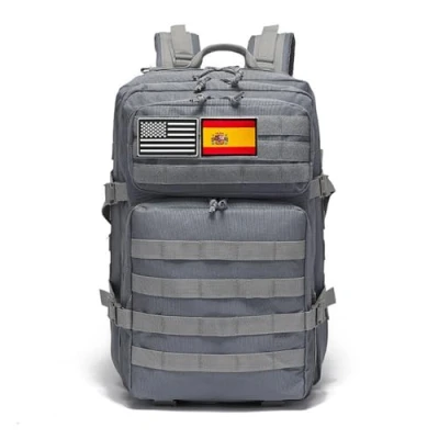 Imagen de smallrun Mochilas Tácticas Militares 45L Mochila del ejército Gran Capacidad Crossfit Plegable Impermeable Montañismo, Senderismo, Acampada (Gris, 45Y)