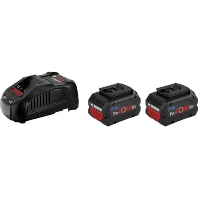 Imagen de Bosch Professional 18V System ProCORE18V 5.5Ah Set batería de litio + cargador (2 baterías x 5.5 Ah GAL 1880 CV)