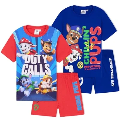 Imagen de Get Trend Pijama Niño Corto 2 Pack Pijamas Niños Verano Suave y Transpirable Camiseta Pantalones Cortos Regalo para Chico (4 5 Años, Multi Paw Patrol)