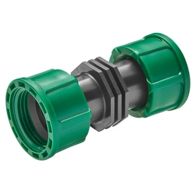 Imagen de Gardena Conector para cajas de válvulas V3: accesorio conectar dos V3, conexión roscada sencilla, con rosca interior 2 x 1 pulgada (02758 20)