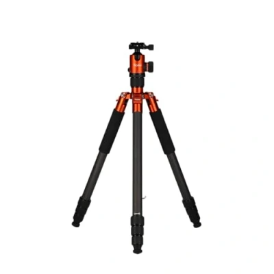 Imagen de Rollei C6i Carbon trípode para Fotos (Compacto, Ligero, 3 en 1 con rótula Arca Swiss de Bola, monopod, Macro, Incluye Picos y Bolsa (Naranja)