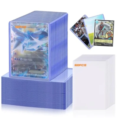 Imagen de 100 fundas para tarjetas, 3 x 4 pulgadas, transparentes, tarjetas Magic, Card Sleeves mtg, con 500 unidades sin ácidos, de 66 91 mm, coleccionables, MTG