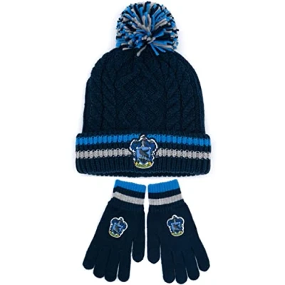 Imagen de Harry Potter Hatt Och Handskar Set Vuxna Hus Alternativ Stickad Mössa
